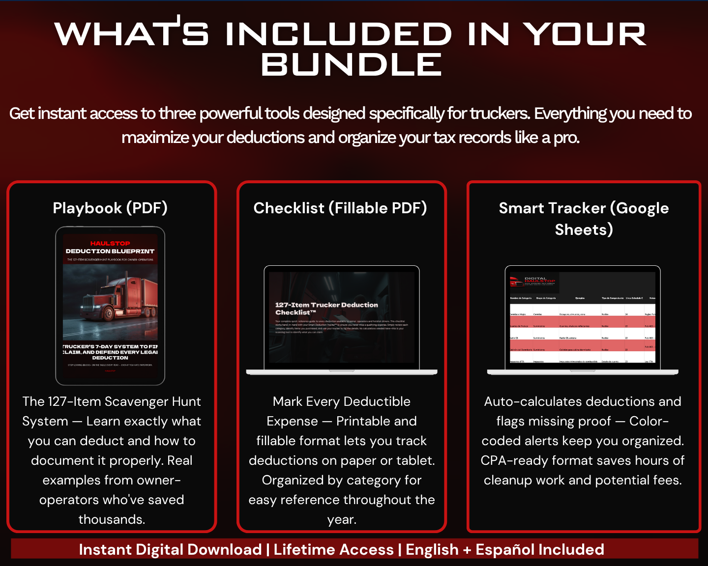 HaulStop Deduction Blueprint - Owner Operator Tax Deduction System