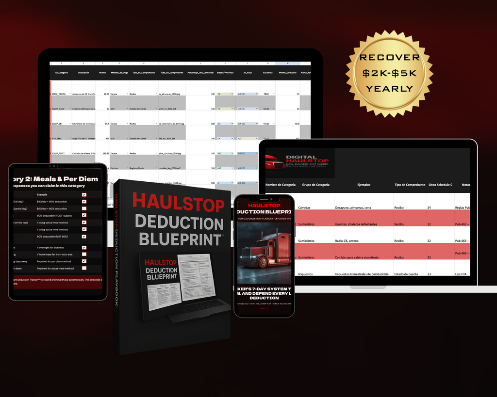 HaulStop Deduction Blueprint - Owner Operator Tax Deduction System